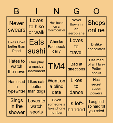 Learning and Sharing Bingo Card