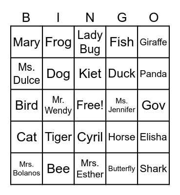 Bolanos Bingo ESY 2022 Bingo Card