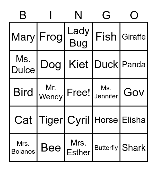 Bolanos Bingo ESY 2022 Bingo Card