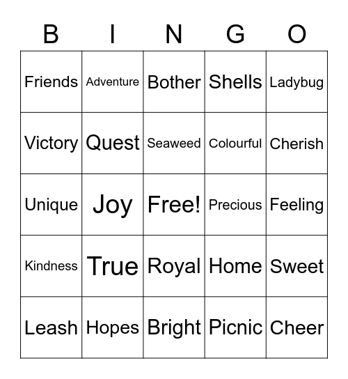 PRIDE WEEKBeach Blanket Bingo Card