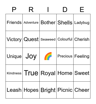 BEACH BLANKET BINGO Card