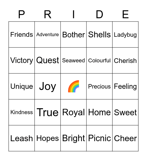 BEACH BLANKET BINGO Card