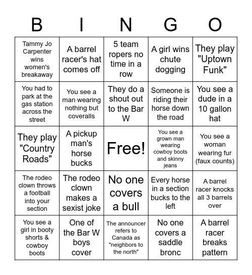 Blue Moon Bingo Card