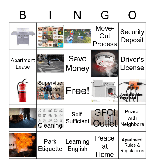 Housing Bingo! Bingo Card