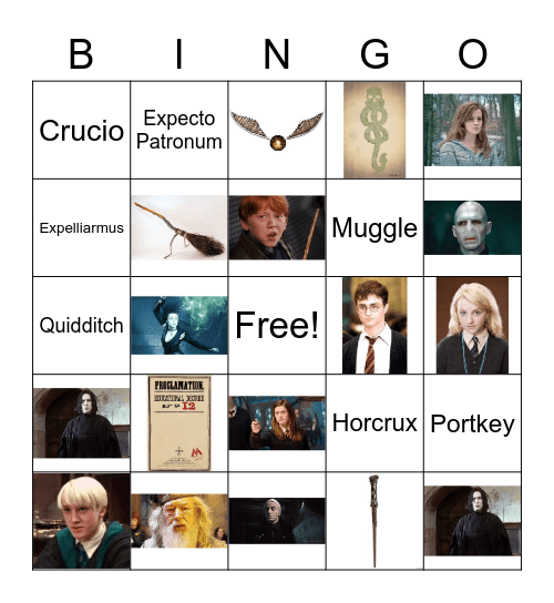 Harry Potter Bingo Card