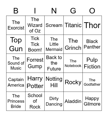 Commercial Team Bingo Card