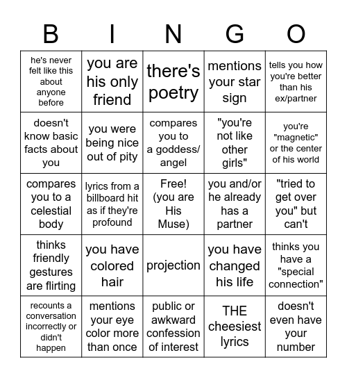 FORCIBLY ASSIGNED MPDG BINGO Card