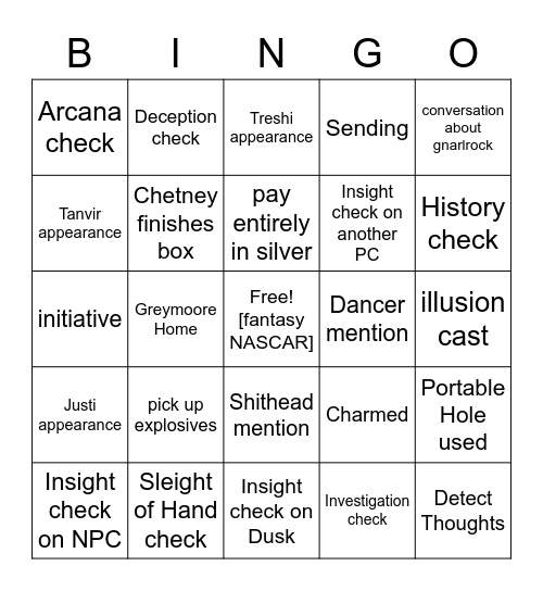 FCG from Aeor [Critical Role 3.27] Bingo Card