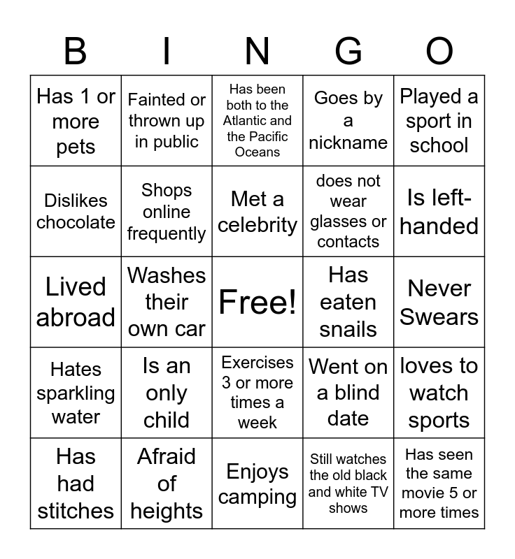 bingo get to know you game