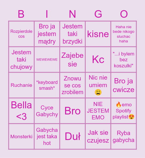 Magz Bingo Card