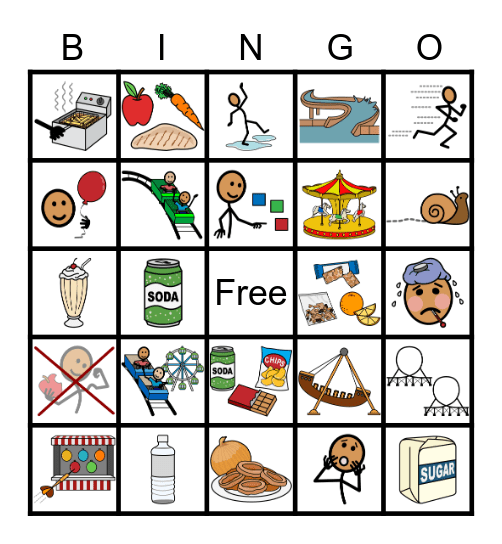 Amusement Park, Week 1 Bingo Card