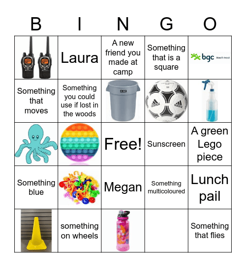 Scavenger Hunt Bingo Card