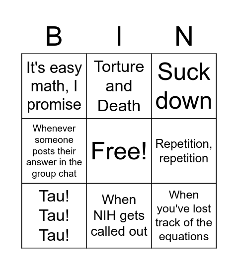 Ventilator course Bingo Card