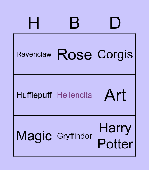 HBD BINGO Card