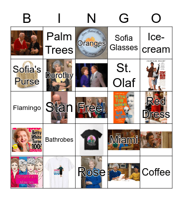 Golden Girls Bingo Card