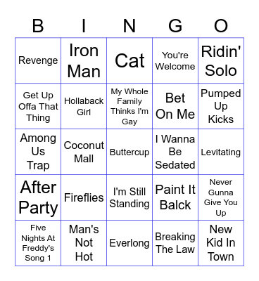 Road Trip Bingo Card