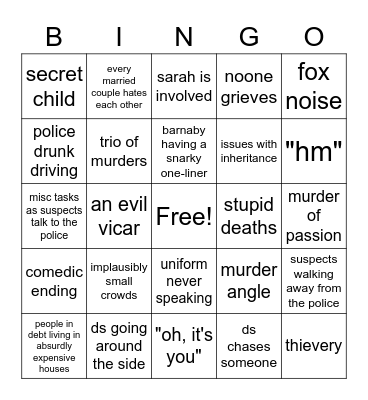 midsommer bingoed Bingo Card