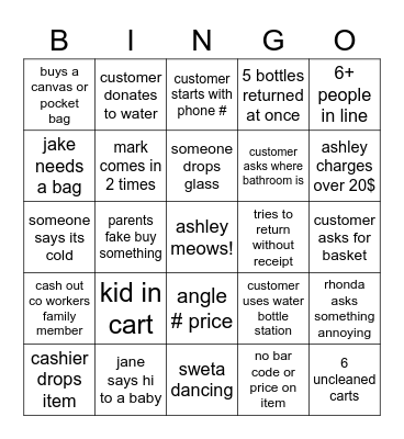 Big carrot BINGO Card