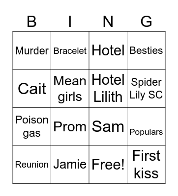 Reunion bingo Card