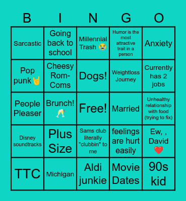 Sam's Bestie Bingo! Bingo Card
