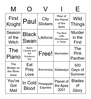 Movies_07162022 Bingo Card