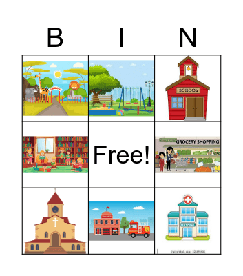 Around Town Bingo Card