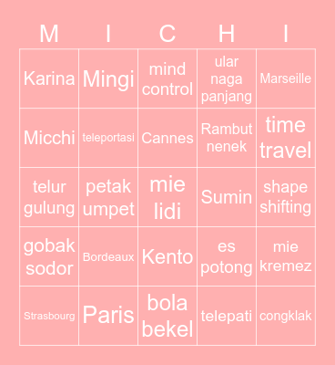 Bingo 🛒 Bingo Card