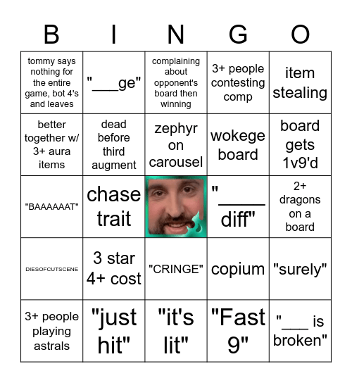 TFT Bingo Card
