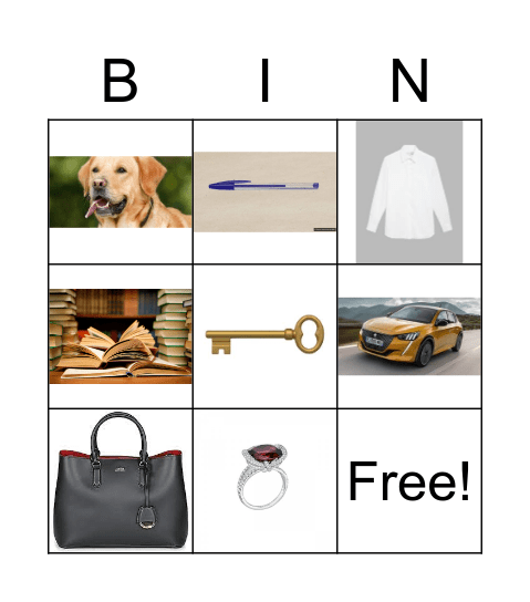 Everydays objects Arabic Bingo Card