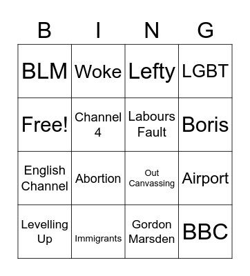 Bemton Bingo Card