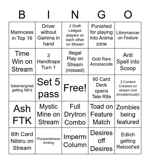 NAWCQ Bingo Card