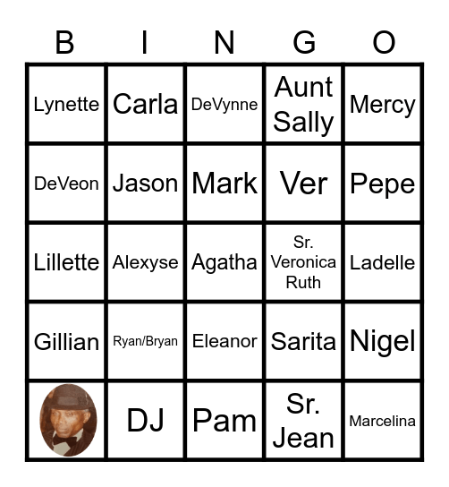 T. R. Lambey Family Reunion Bingo Card