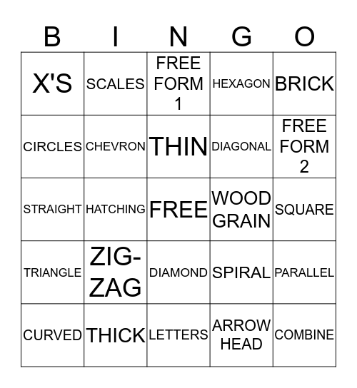 Line Bingo Card