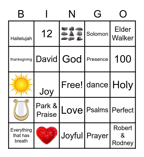 Praise & Worship Bingo Card