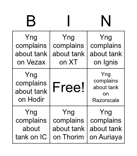 Only Bingo You Need Bingo Card