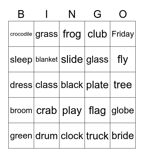 Blends Bingo Card