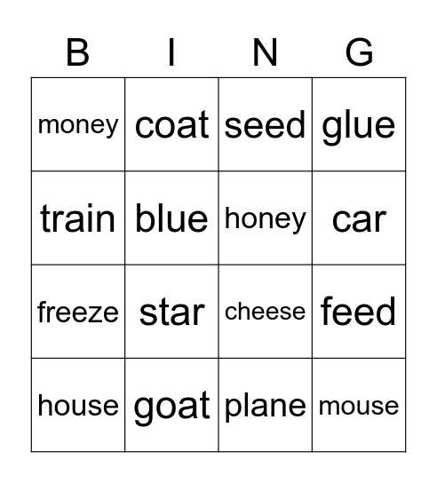 PMR3B Bingo Card