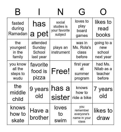 MakeSpace Summer Program Bingo Card