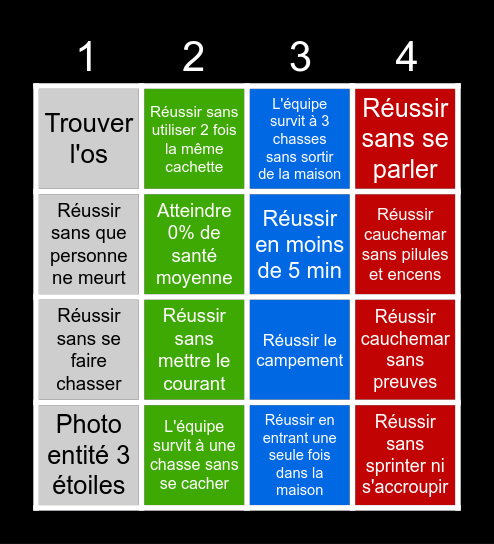 SCRABBLEX Bingo Card