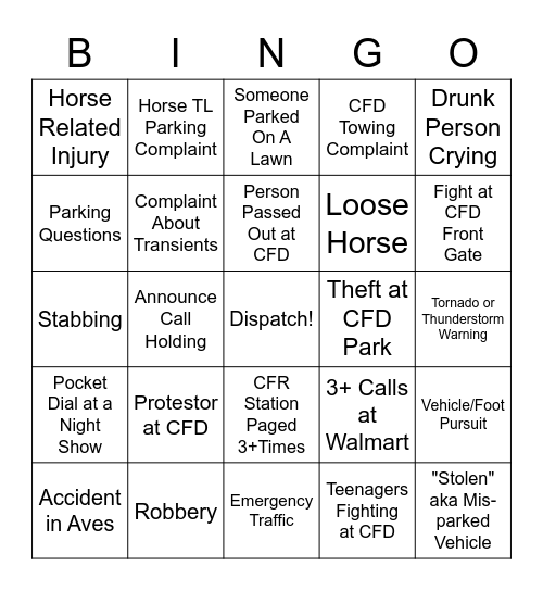 Frontier Days 1 Bingo Card