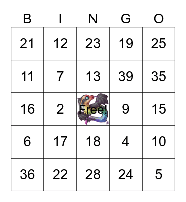 Tart's Exotics Bingo Card