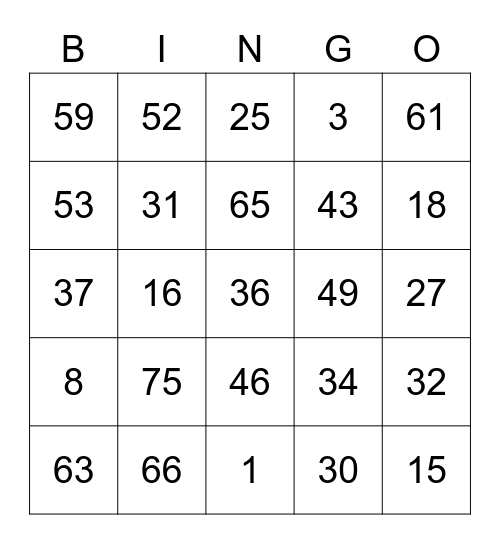 MarioMart Round 2 [Numbers] Bingo Card