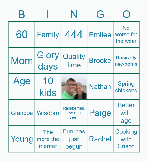 MOM AND DAD ARE 60 Bingo Card