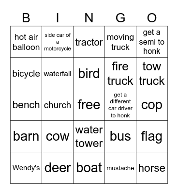 Cleveland Trip Bingo Card