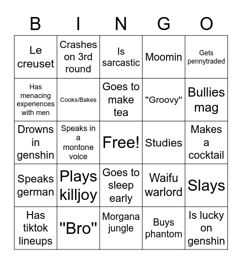 Erin bingo Card