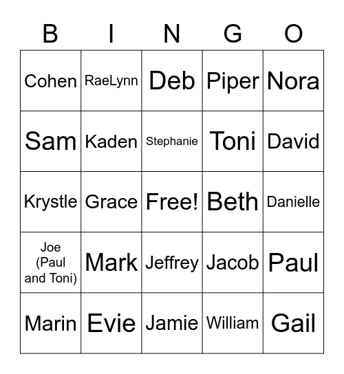 Dunnwald Bingo Card