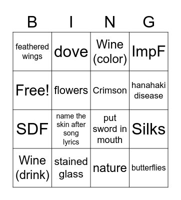 lili is best Bingo Card