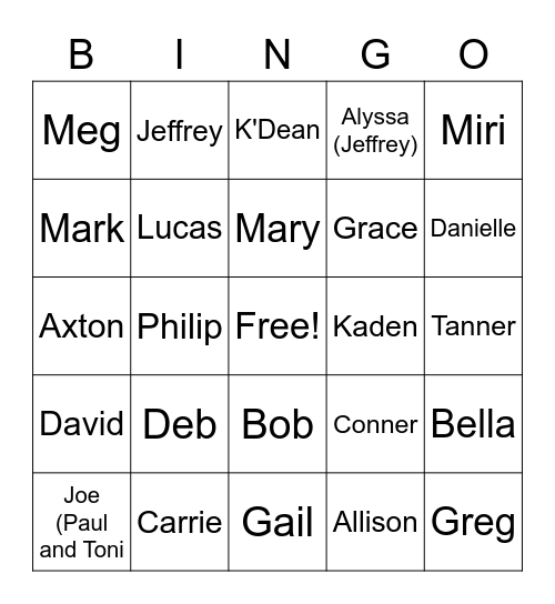 Dunnwald Bingo Card