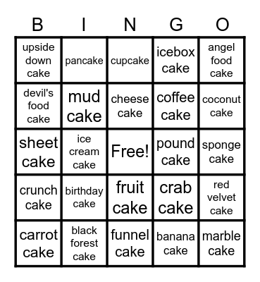 Have your cake and eat it at afternoon Tea! Bingo Card