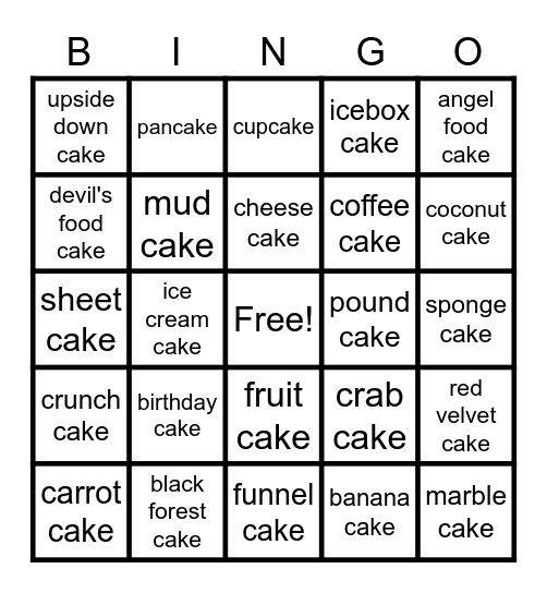 Have your cake and eat it at afternoon Tea! Bingo Card